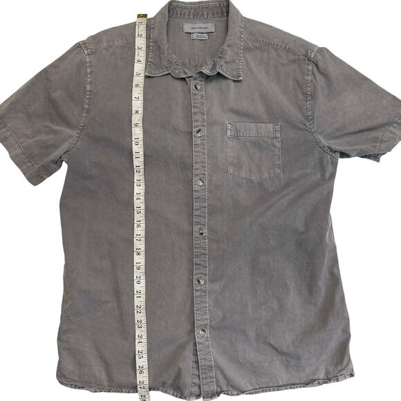 Urban Outfitters Gray Short Sleeve Button Up Shirt Men’s M 100% Cotton Casual - Picture 12 of 12